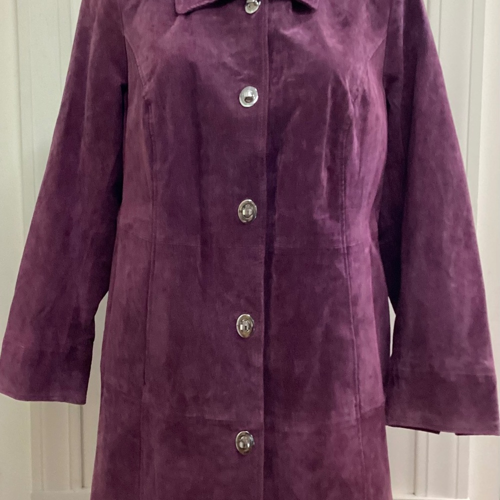NWT Dennis Basso Plum Suede Jacket 1X